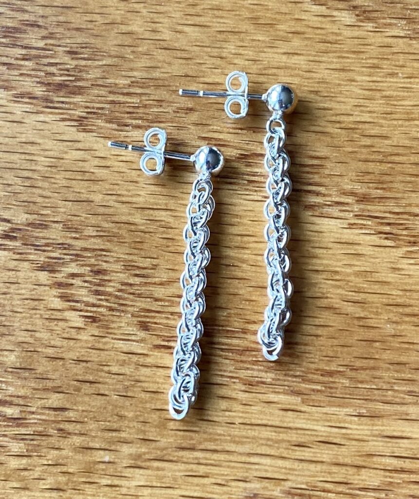dangle silver earrings by emmmanuelle miche, em-handmade silver jewelry
